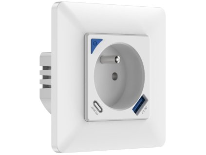 IMMAX NEO SMART chytrá vnitřní zásuvka s kolíkem (typ E)/ 16A/ 1x USB/ 1x USB-C/ PD 20W/ Zigbee/ LIDL/ TUYA