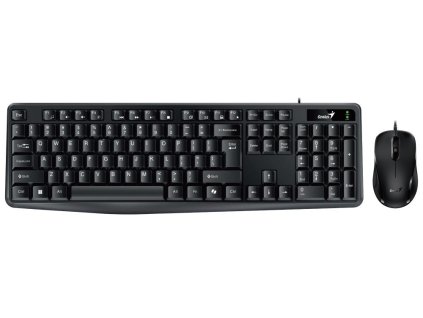 POŠKOZENÝ OBAL - GENIUS KM-170/ Drátový set/ Copilot/ USB/ černá/ CZ+SK layout