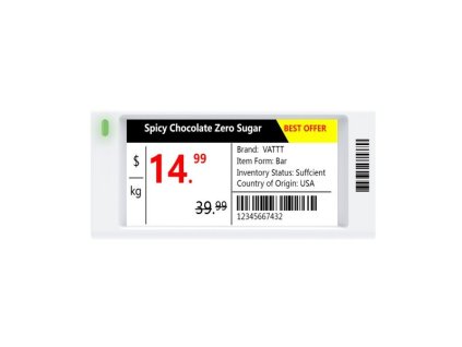 Dahua ESL-E4029A-N elektronický štítek/ 2,9" 296x128/ 90 x 41 x 12,1mm/ 4 barvy/ NFC