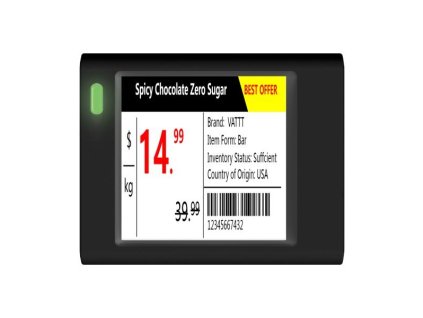 Dahua ESL-E4015A-BN elektronický štítek/ 1,54" 200x200/ 44,5 x 35,9 x 12,1mm/ 4 barvy/ NFC/ černý