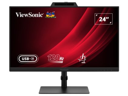 ViewSonic VG2441V '24" 16:9 1920 x 1080 FHD SuperClear® IPS , 120Hz, HDMI, DP, Webcam, mikrofon, USB, Speakers