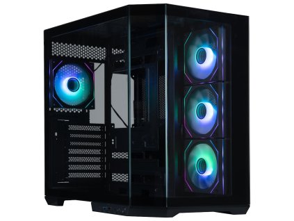 BitFenix skříň T10 Negro / ATX / 4x 120mm ARGB fan + controller / USB 3.0 / USB-C / panoramatická / černá