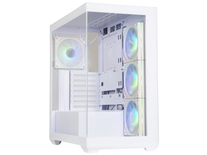 BitFenix skříň CETO Cube / 4x 120mm ARGB fan / 2x USB 3.0 / USB-C / tvrzené sklo / bílá