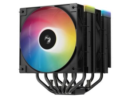 DEEPCOOL chladič AG620 BK ARGB V2 / 2x 120mm fan / 6x heatpipes / PWM / pro Intel i AMD / černý