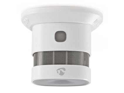 NEDIS chytrý detektor kouře/ Zigbee 3.0/ napájení z baterie/ životnost 10 let/ EN 14604/ Android & iOS/ 85 dB/ bílý