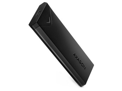 AXAGON box na M.2 NVMe SSD / EEM2-UB2 / USB-C / USB 3.2 Gen2 / černý / kabel 20cm USB-C na USB-C