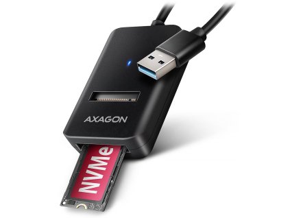 AXAGON USB-A adaptér pro připojení M.2 NVMe SSD / ADM2-AM / USB-A / USB 3.2 Gen2 / USB-A kabel 10cm