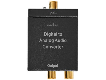 NEDIS digitální audio převodník/ vstup 1x digitální RCA / 1x TosLink/ výstup 1x (2x RCA) / 1x 3,5 mm / černý