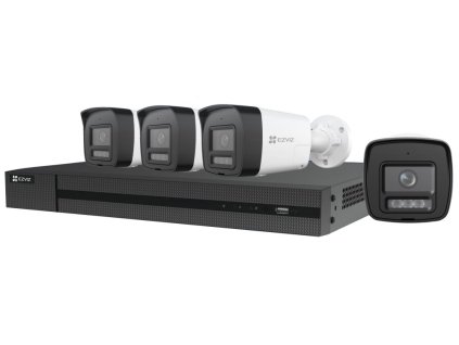 EZVIZ X5K PoE KIT/ bullet/ 8Mpix/ 1x 8CH NVR X5K/ 4x IP kamera H3K/ HDMI/ VGA/ USB/ LAN/ SATA + 2TB HDD