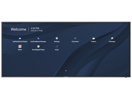 ViewSonic Flat Display CDE105UW/105"/WUHD/ 500nits, 5000:1, 8G RAM/128GB/ OPS slot/ HDMIDP/USB/Audio/RS232/Speaker/black