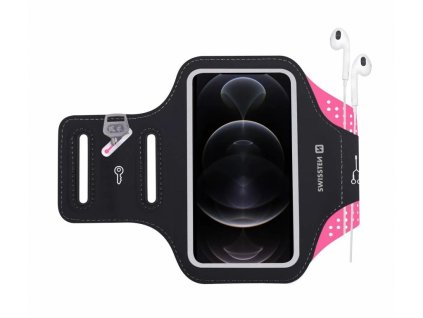 Swissten pouzdro armband case vel. 6,0" růžové