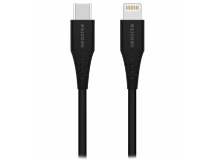 Swissten nabíjecí kabel usb-c / lightning 1,0 m černý
