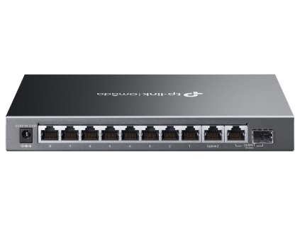 TP-Link ES210GMP, Omada 10-Port Gigabit Easy Managed Switch, 1x GLAN, 1x SFP, 8x GLAN PoE+, 123W PoE budget