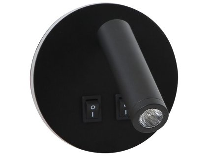 IMMAX GOAL designové nástěnné LED svítidlo, 2 vypínače, 6W, černé