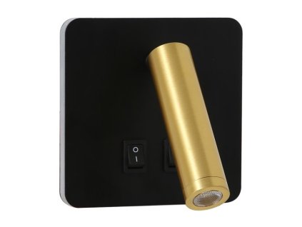 IMMAX GOAL designové nástěnné LED svítidlo, 2 vypínače, 7W, černo-zlaté