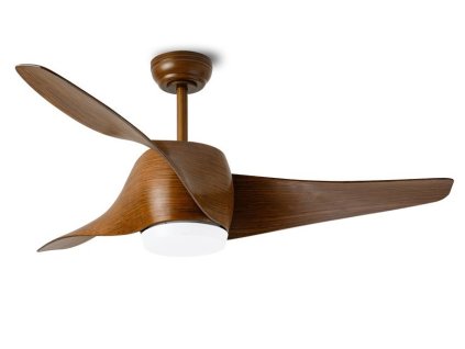 IMMAX NEO LITE WAVE SMART LED stropní svítidlo s ventilátorem 18W, Wi-Fi, TUYA, hnědé (barva dřeva)