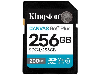 KINGSTON Canvas Go Plus Gen4 256GB SDXC / C10 / UHS-I U3 V30 / up to  200MB/s