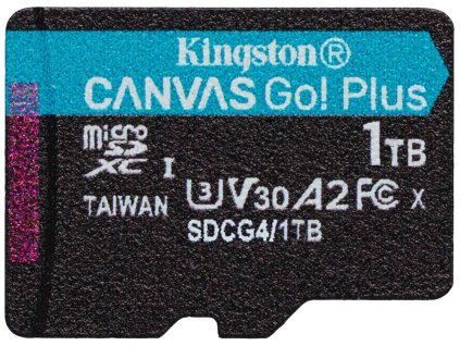 KINGSTON Canvas Go Plus Gen4 1TB microSDXC / C10 / UHS-I U3 V30 / up to  200MB/s / bez adaptéru