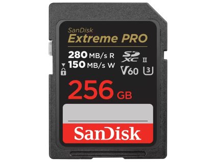 SanDisk Extreme PRO 256GB V60 UHS-II SD cards / R:280/ W:150MB/s