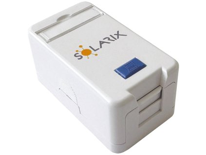 Solarix zásuvka modulární pro 1 keystone na omítku bílá SXMO-1-0-WH
