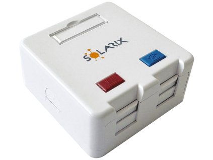 Solarix zásuvka modulární pro 2 keystony na omítku bílá SXMO-2-0-WH