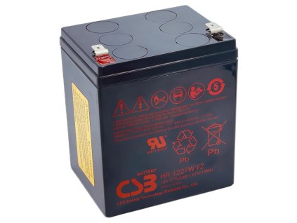 CSB Pb záložní akumulátor HR1227W F2, 12V, 6,5Ah
