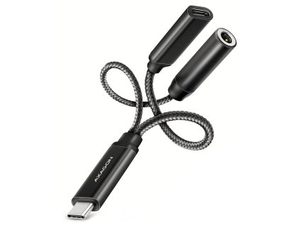 AXAGON miniaturní USB-C zvukovka / ADA-HCPD / 384kHz / 32Bit DAC / USB-C 2.0 / PD60W / kabel 10cm