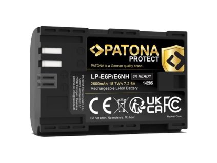 PATONA baterie pro foto Canon LP-E6P/LP-E6NH 2000mAh 6A Li-Ion Protect EOS R5 Mark II 8K