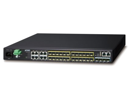 Planet XGS3-24242(v3) L3 switch, 8x1Gb, 24x1Gb SFP, 4x10Gb SFP+, HW/IP stack, 2xPower-in