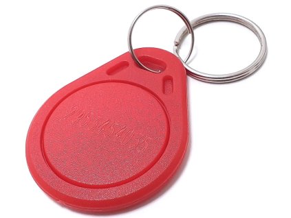 XtendLan Identifikační klíčenka k dveřním stanicím, RFID 13,56MHz - s číslem - red