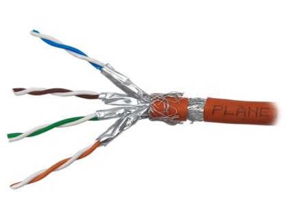 PLANET kabel SFTP, drát, Cat 6A, 4p, 500MHz, B2cas1d1a1 LS0H, stíněné páry, Planet Elite, oranžový, Dca, 420m