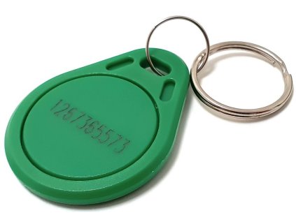 XtendLan Identifikační klíčenka k dveřním stanicím, RFID 13,56MHz - s číslem - green