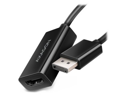 AXAGON adaptér DP na HDMI / RVD-HI20N / 4K/60Hz / HDCP 2.2 / 0,15m / černý