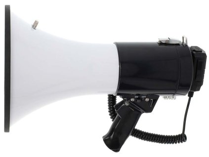 POŠKOZENÝ OBAL - NEDIS megafon/ BT/ rozsah 1500m/ hlasitost 120dB/ odnímatelný mikrofon/ vestavěná siréna/ ramenní popruh/ čer...