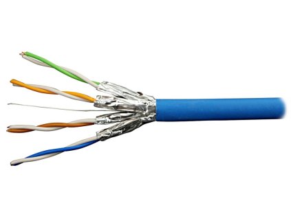 PLANET kabel FTP, drát, Cat 6A, 4p, 500MHz, LS0H, stíněný každý pár, Planet Elite, modrý, Dca (balení 500m)