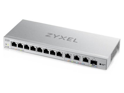 Zyxel XGS1250-12 v2, 12-Port Gigabit webmanaged Desktop Switch with 8 port 1G + 3-Port MultiGig 1/2.5/5/10G + 1-Port SFP