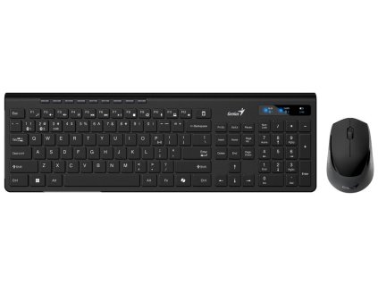 GENIUS SlimStar 8230/ Bezdrátový set Bluetooth + 2,4GHz/ připojení až 3 zařízení/ Copilot/ USB/ černá/ CZ+SK layout