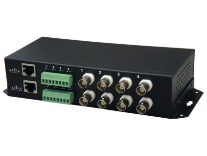 XtendLan Balun BNC/UTP, pasivní, 8x BNC, 75/100ohm, RJ45 a svorkovnice, do 8Mpix
