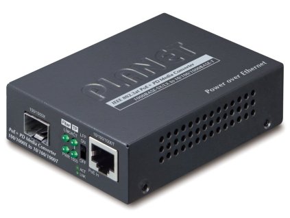 Planet GT-805A-PD konvertor 10/100/1000Base-T / miniGBIC SFP/ napájený z PoE 802.3af/at/bt