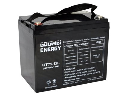 GOOWEI ENERGY Pb záložní akumulátor VRLA GEL 12V/75Ah (OTL75-12)