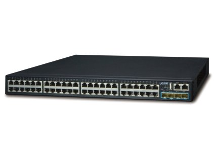 Planet SGS-6341-48T4X L3 switch, 48x1Gb, 4x10Gb SFP+, HW/IP stack, VSF/Cluster