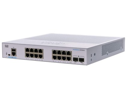 Cisco CBS250-16T-2G-EU 16-port GE Smart Switch, 16x GbE RJ-45, 2x 1G SFP, fanless, REFRESH