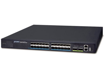 Planet XGS-5240-24X2QR L3 switch, 24x10Gb SFP+, 2x40Gb QSFP+, HW/IP stack, 2x power-in