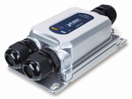 Planet průmyslový PoE injektor 802.3bt, 60W, Gigabit, IP67+IK10, -40~75°C, 24-56VDC-input