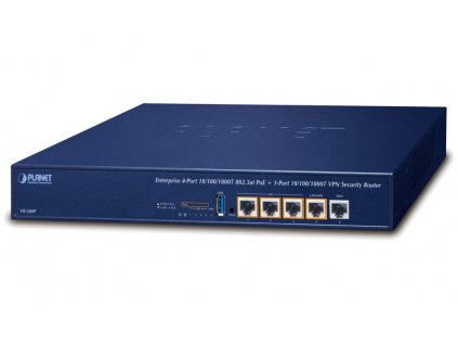 Planet VR-300P Enterprise router/firewall VPN/VLAN/QoS/HA/AP kontroler, 2xWAN(SD-WAN), 3xLAN, 4xPOE 120W