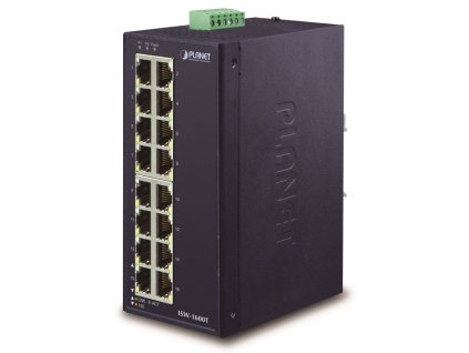 Planet ISW-1600T, 16x 10/100, DIN,IP30, -40~75°C, 12-48VDC, IEEE 802.3az (EEE), EFT+ESD
