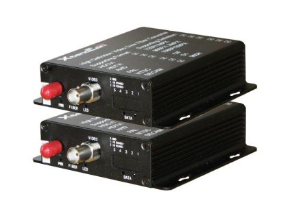 XtendLan HD-CVI/AHD/TVI/PAL opto konvertor, až do 1080p, 1x Video,ST,single i multimode, pár