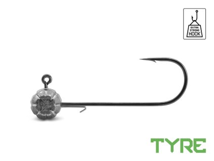 Jigová hlava s držákem Delphin TYRE / 2ks 80g-10/0