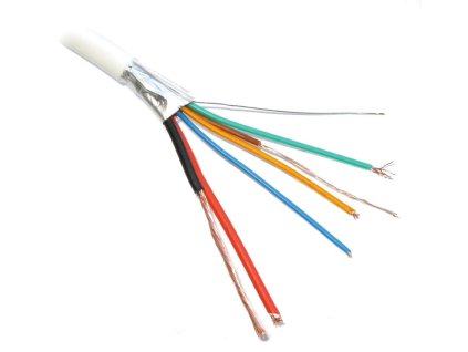 XtendLan Kabel pro EZS, lanko, 2x1mm2+4x0,22mm2, stíněný, PVC izolace, 200m balení