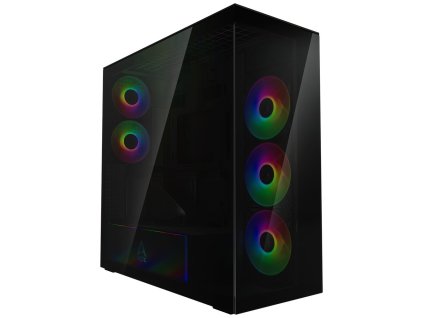 ARCTIC skříň Xtender / E-ATX / 2x120mm ARGB fan / 2xUSB / USB-C / vertical GPU kit / tónované sklo / černá